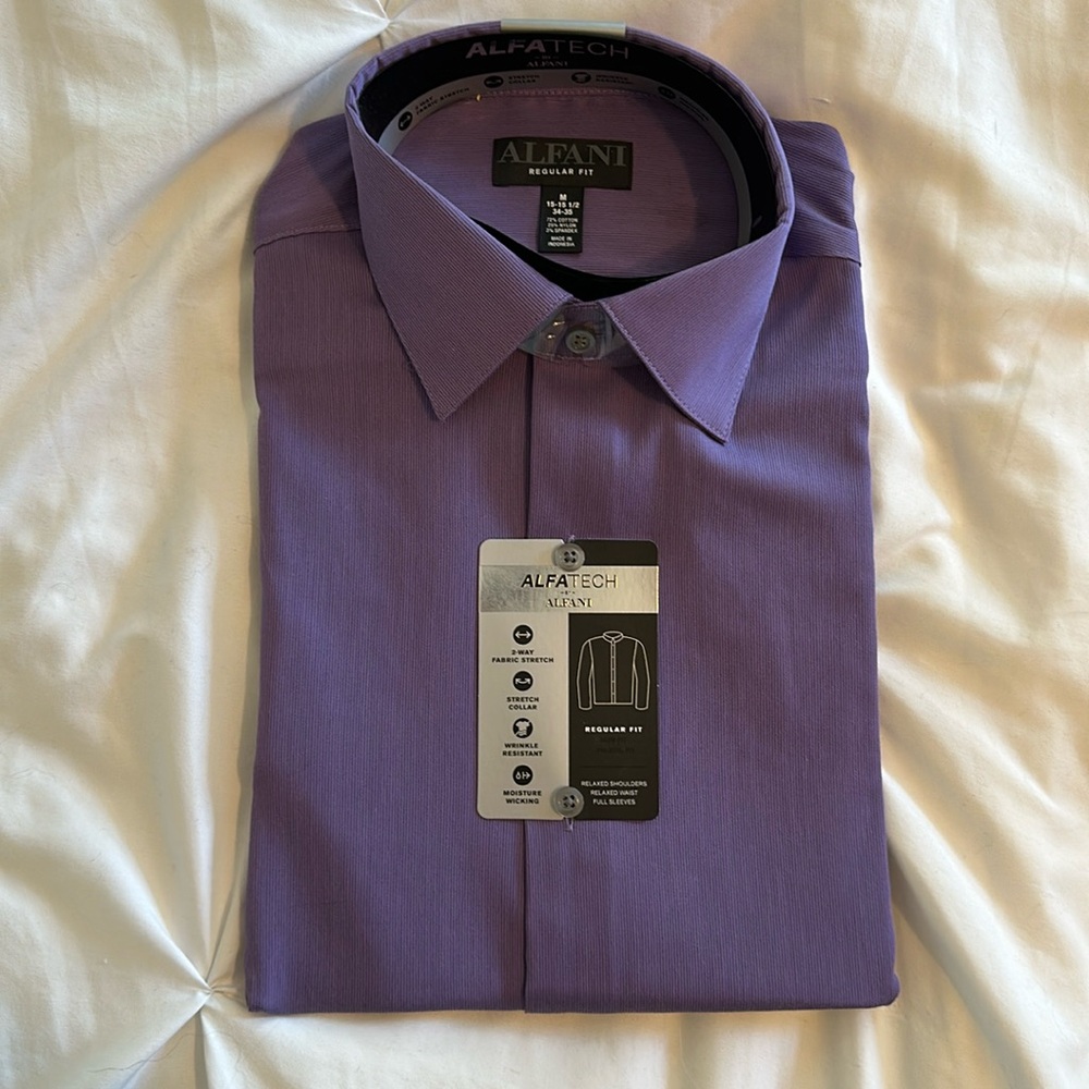 NWT Alfani Purple Dress Shirt